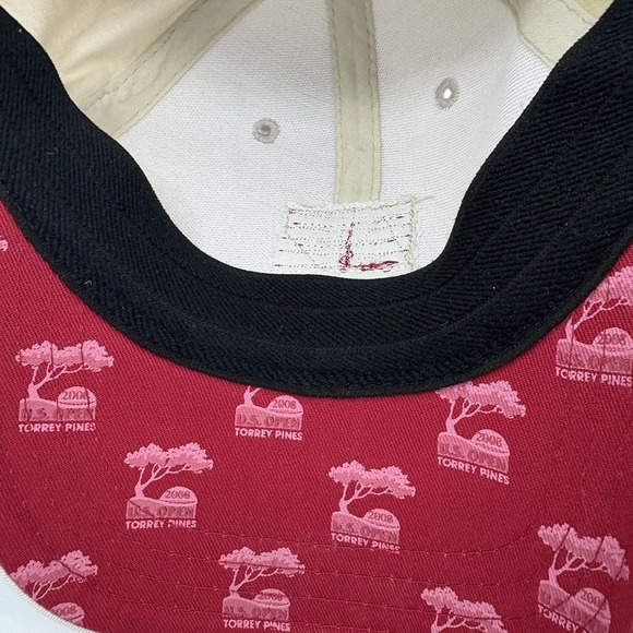 US Open Hat Cap‎ 2008 Torrey Pines PGA Golf White Adult Fitted Small Medium - Picture 11 of 12